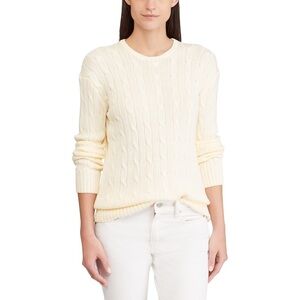 Karen Scott Women's Ivory Cable Knit Sweater